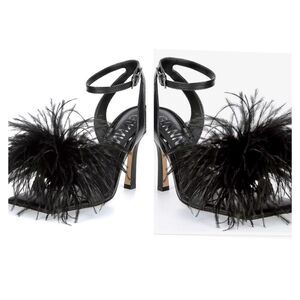 Gianni Bini, the Neela Feather Square Toe Dress Sandle